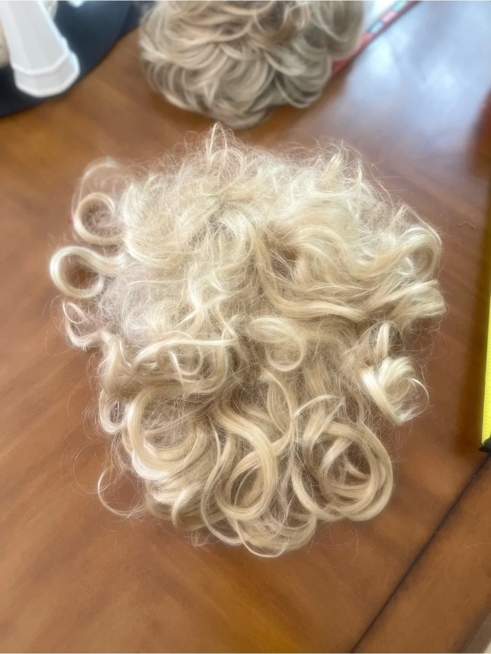 Blonde Curly Hair Extensions - Natural-Look /pony/clip Updo Pieces